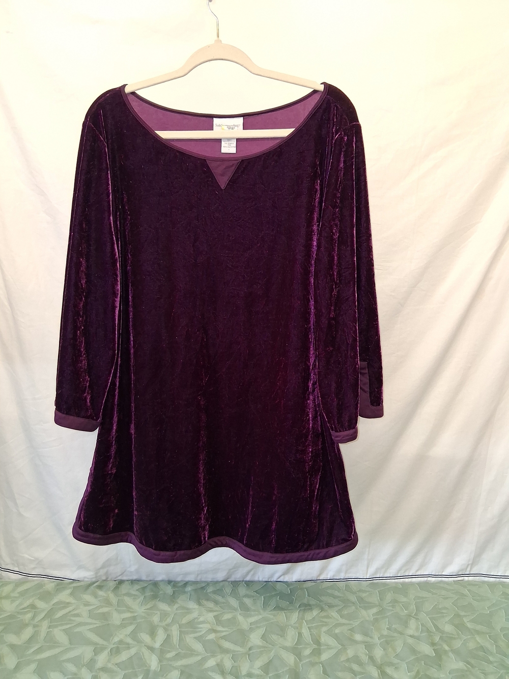 Soft Surroundings Velvet Scoop Tunic in Deep Plum